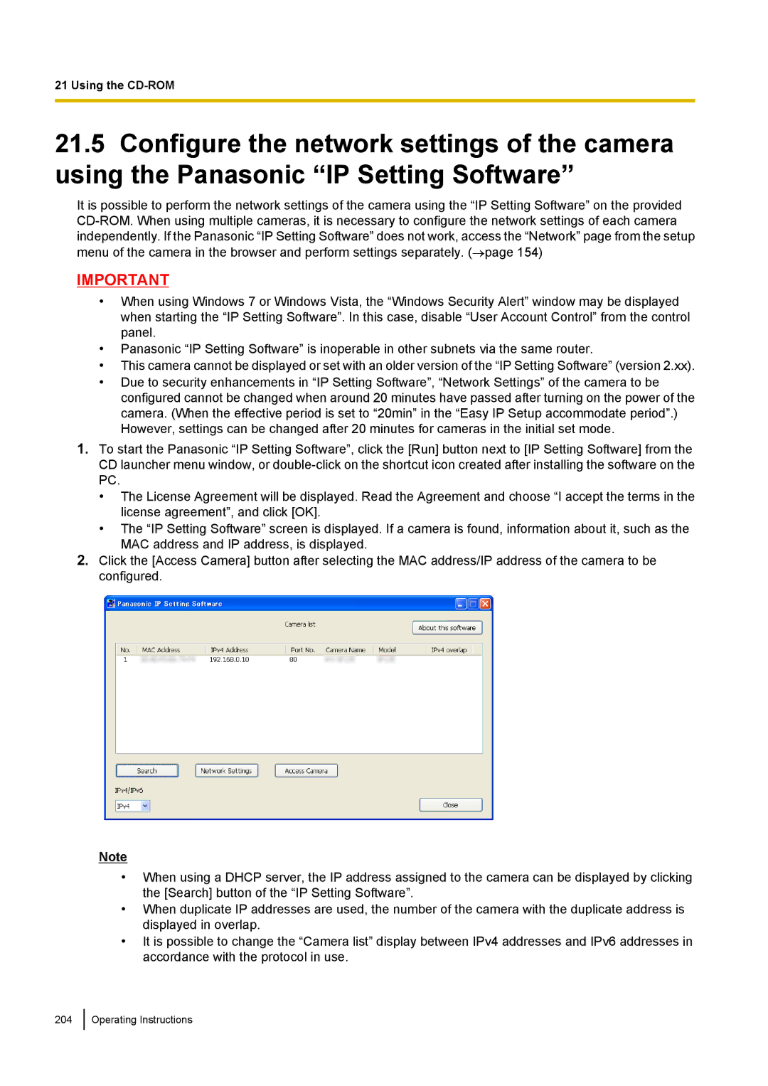 Panasonic WV-SF438E operating instructions Operating Instructions 