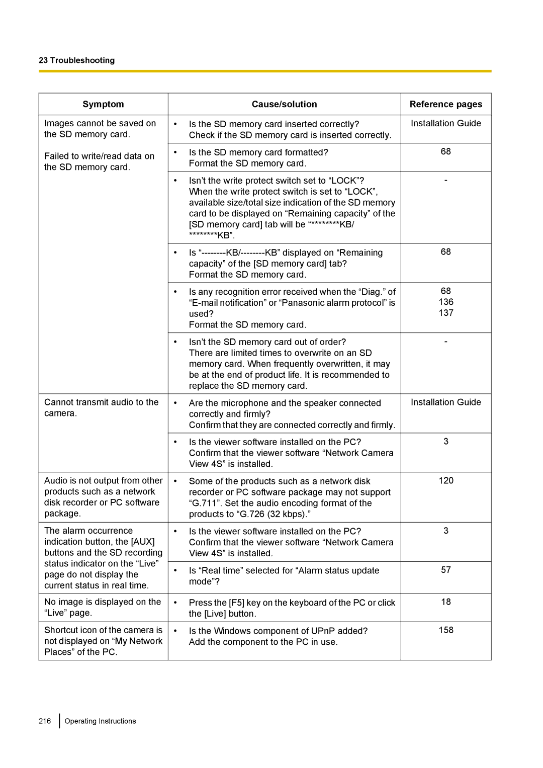 Panasonic WV-SF438E operating instructions Operating Instructions 