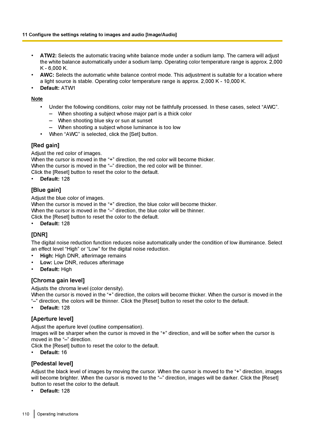 Panasonic WV-ST160, WV-SW170, WV-SW390, WV-SC380 operating instructions Operating Instructions 