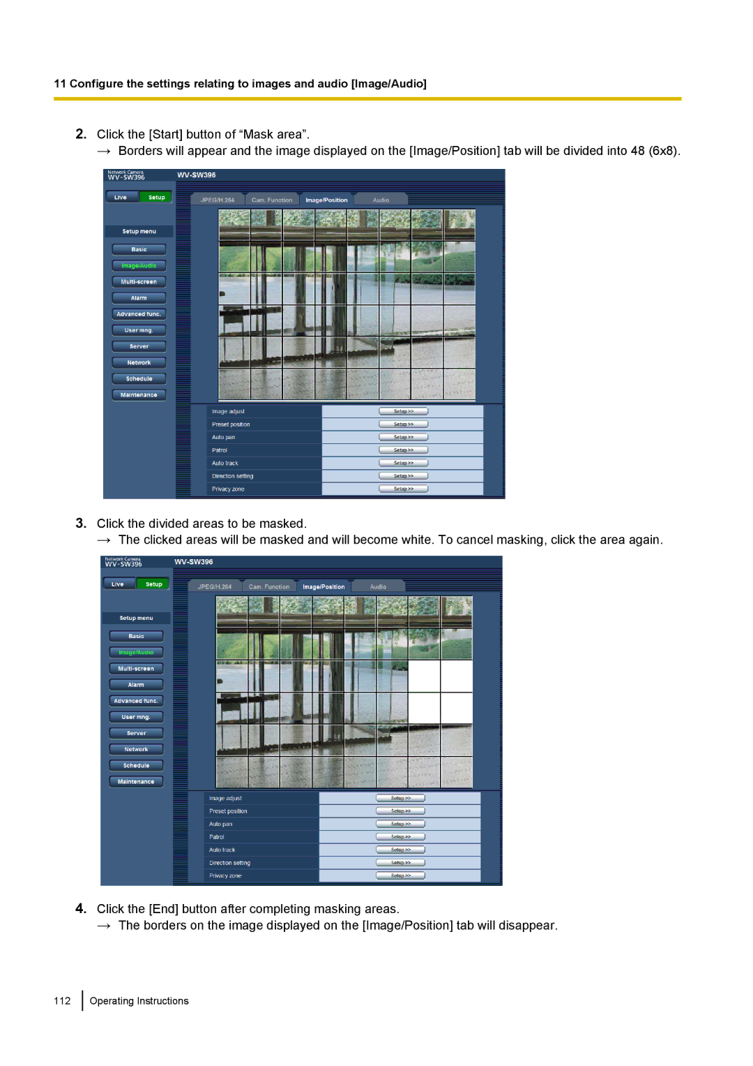 Panasonic WV-SW170, WV-SW390, WV-ST160, WV-SC380 operating instructions Operating Instructions 