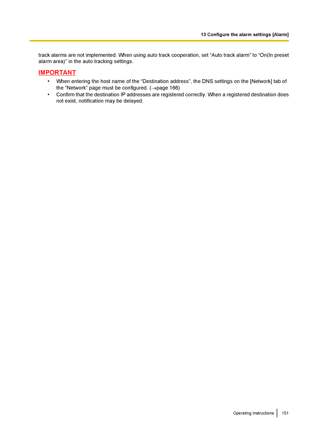 Panasonic WV-SC380, WV-SW170, WV-SW390, WV-ST160 operating instructions Operating Instructions 151 