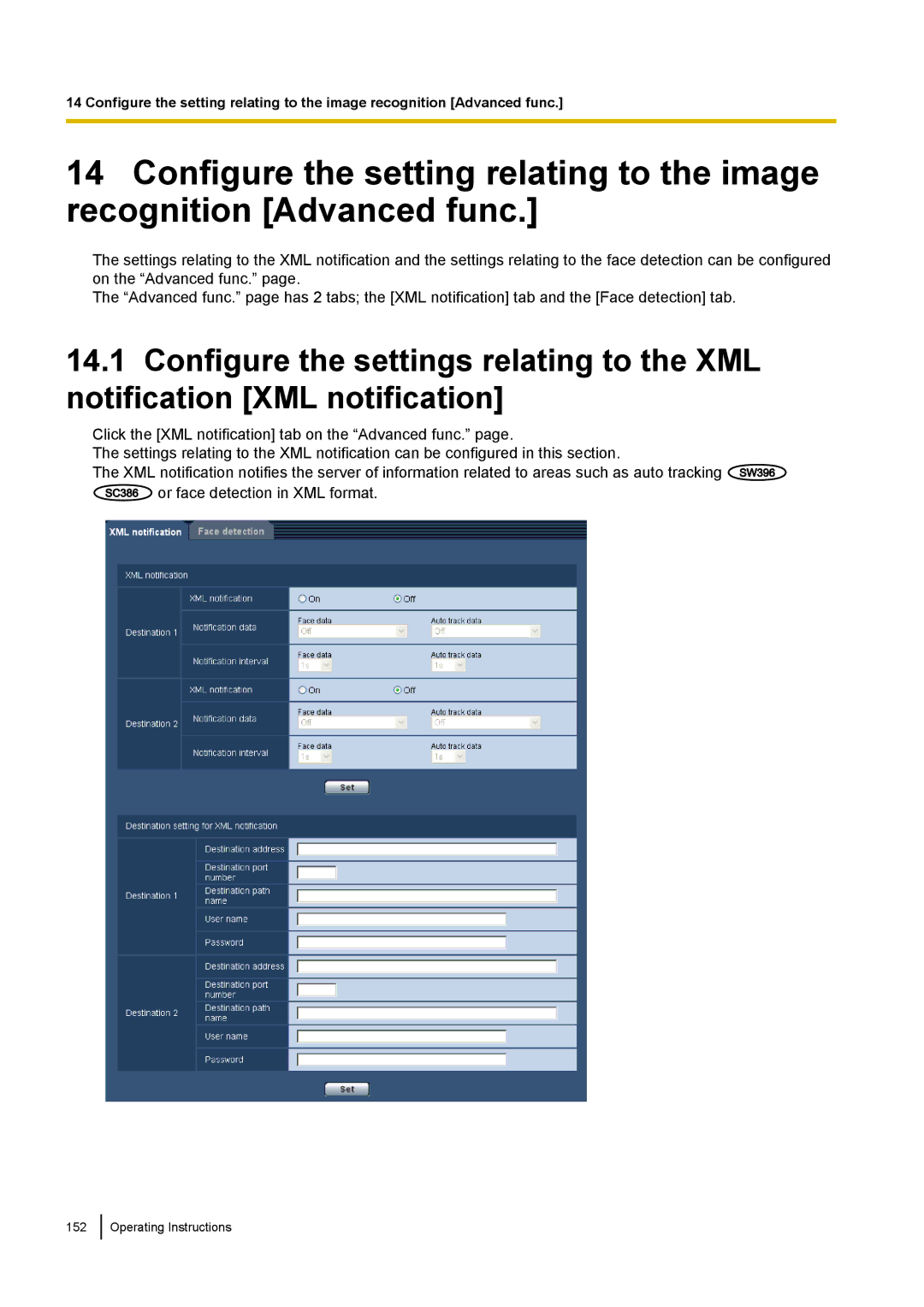 Panasonic WV-SW170, WV-SW390, WV-ST160, WV-SC380 operating instructions Operating Instructions 