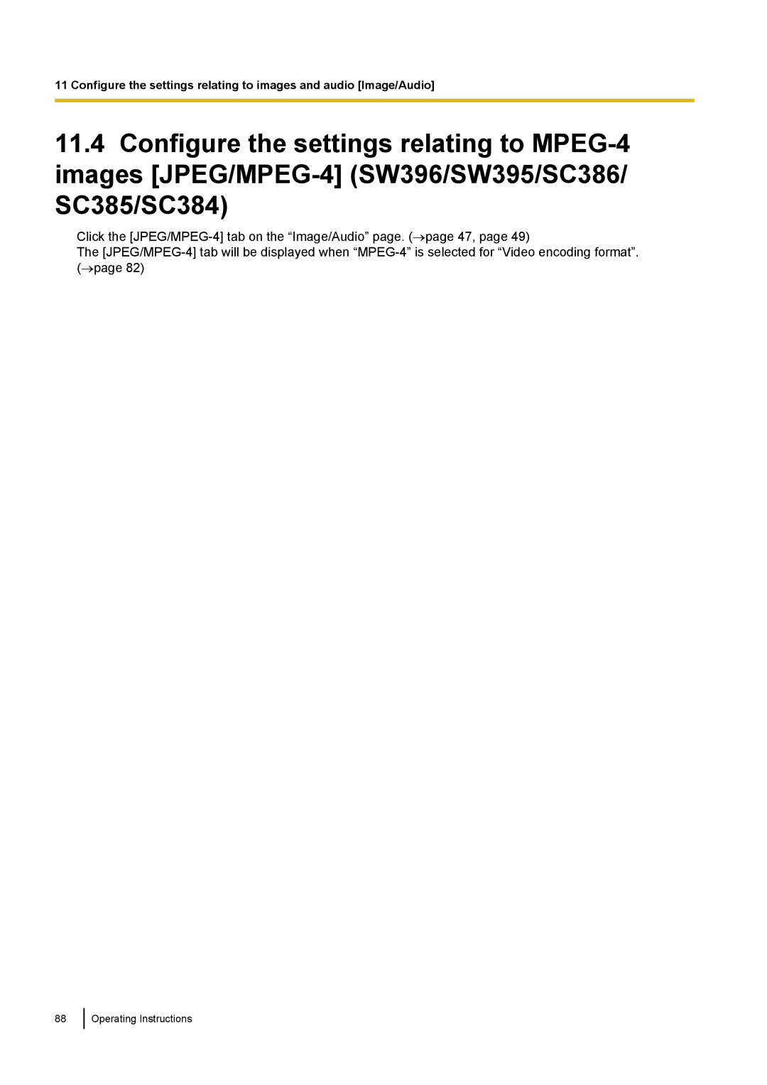 Panasonic WV-SW170, WV-SW390, WV-ST160, WV-SC380 operating instructions Operating Instructions 