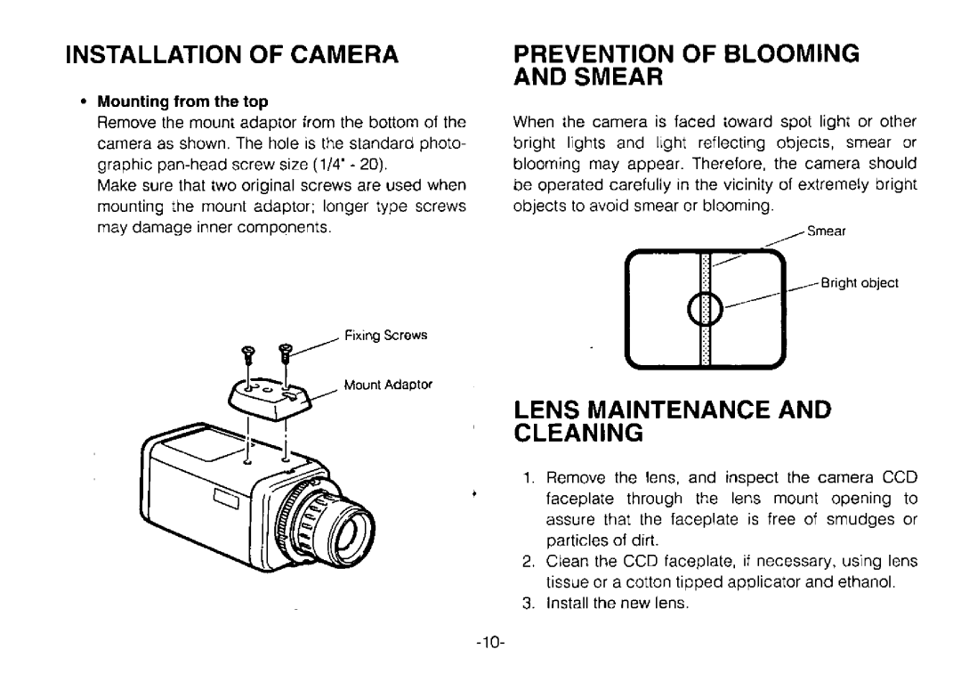 Panasonic WVBP110, WVBP114 manual 