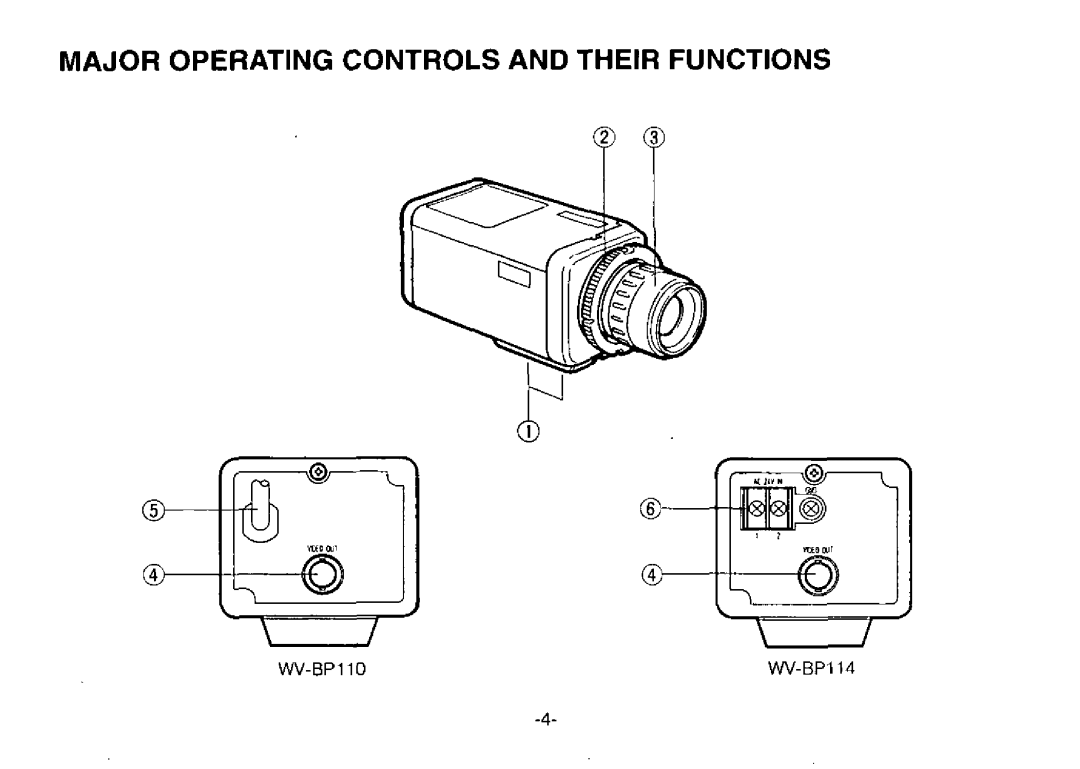 Panasonic WVBP110, WVBP114 manual 