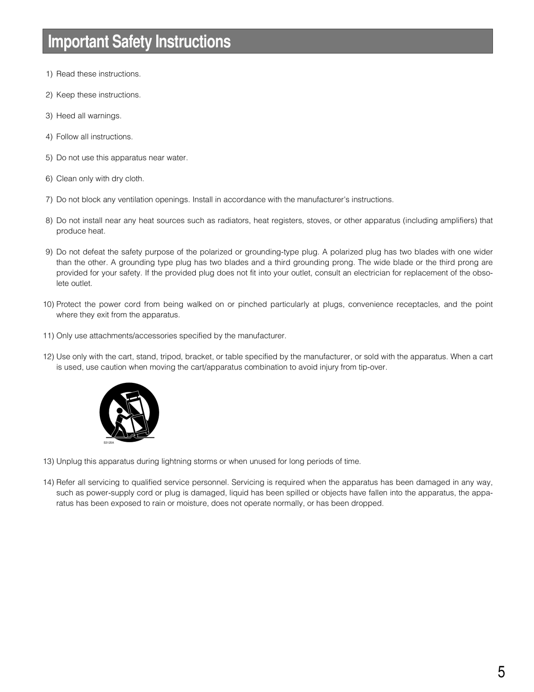 Panasonic WX-C3010 manual Important Safety Instructions 