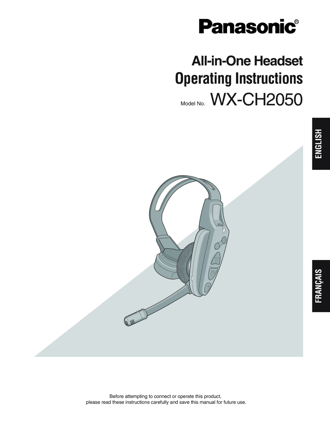 Panasonic WX-CH2050 manual Operating Instructions 