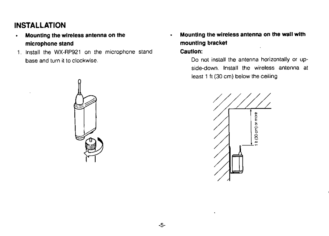 Panasonic WX-RP921 manual 