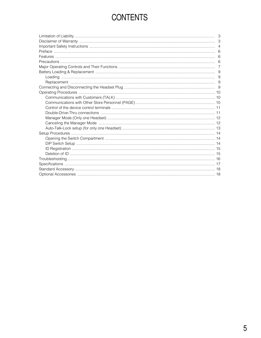 Panasonic WX-T3020 operating instructions Contents 