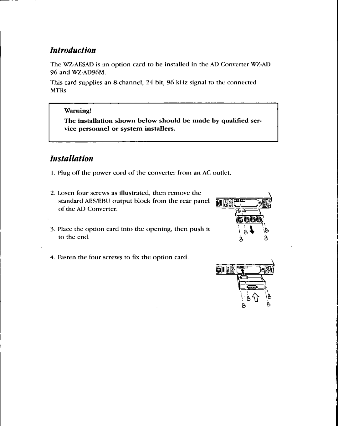 Panasonic WZ-AESAD manual 