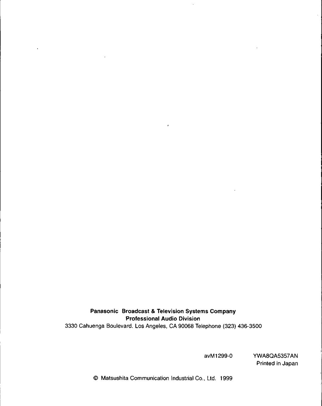 Panasonic WZ-AESAD manual 