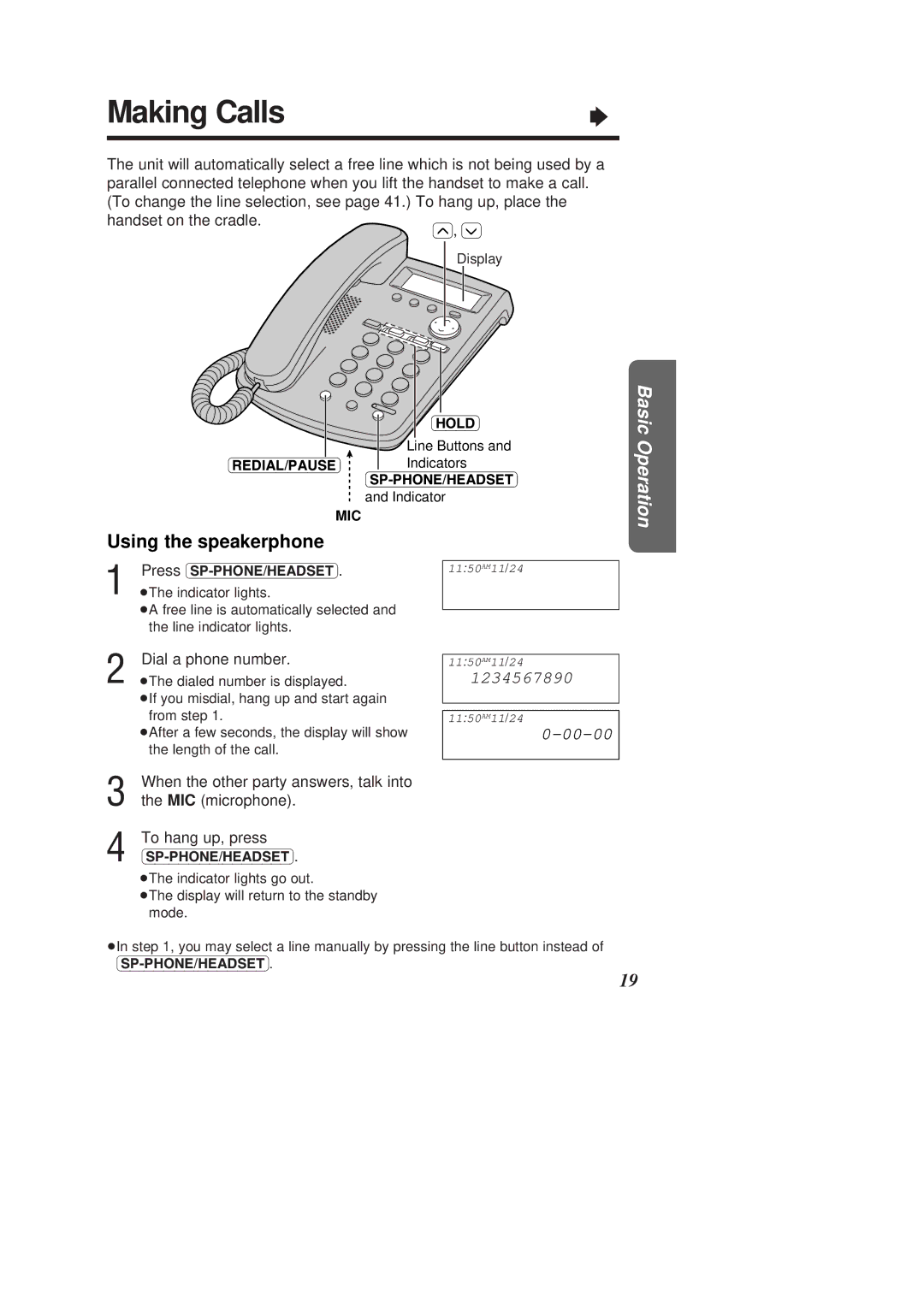 Panasonic KX-TSC14W, X-TSC14B operating instructions Making Calls, Using the speakerphone 