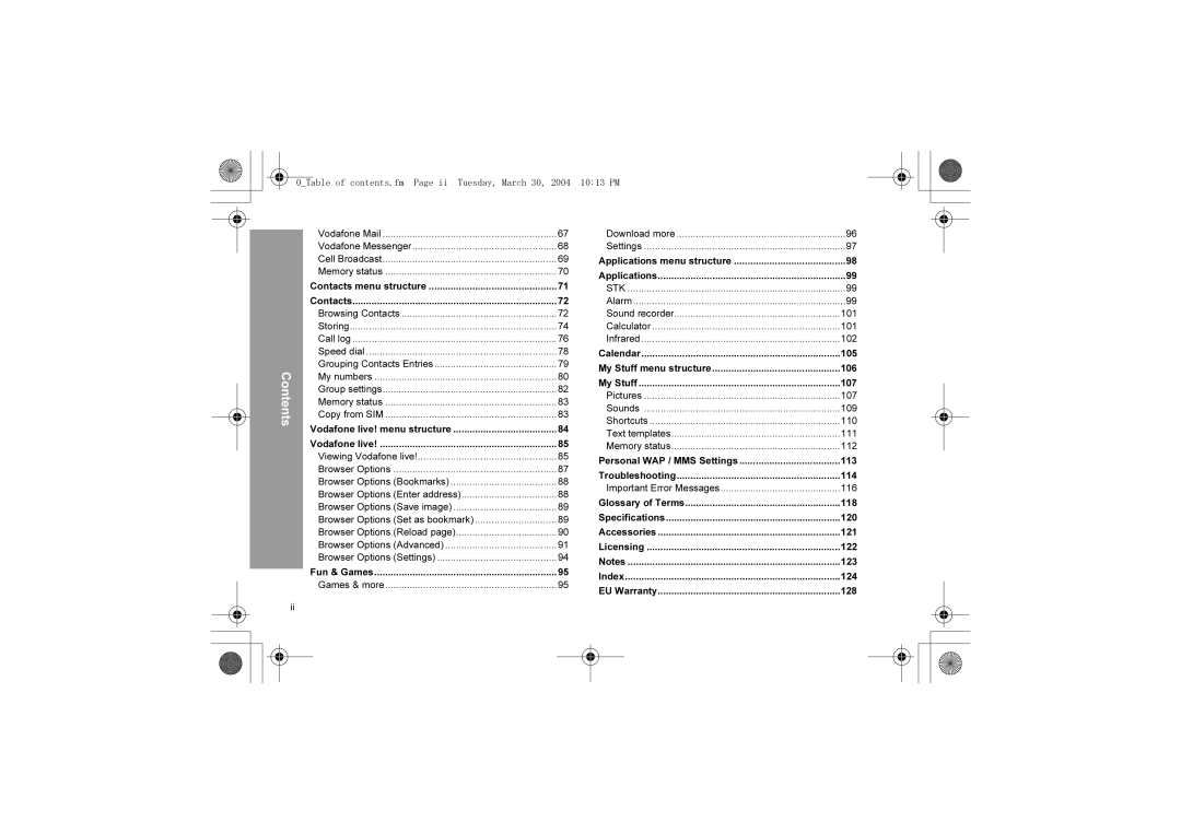 Panasonic X60 manual 101, 102, 105, 106, 107, 109, 110, 111, 112, 113, 114, 116, 118, 120, 121, 122, 123, 124, 128 