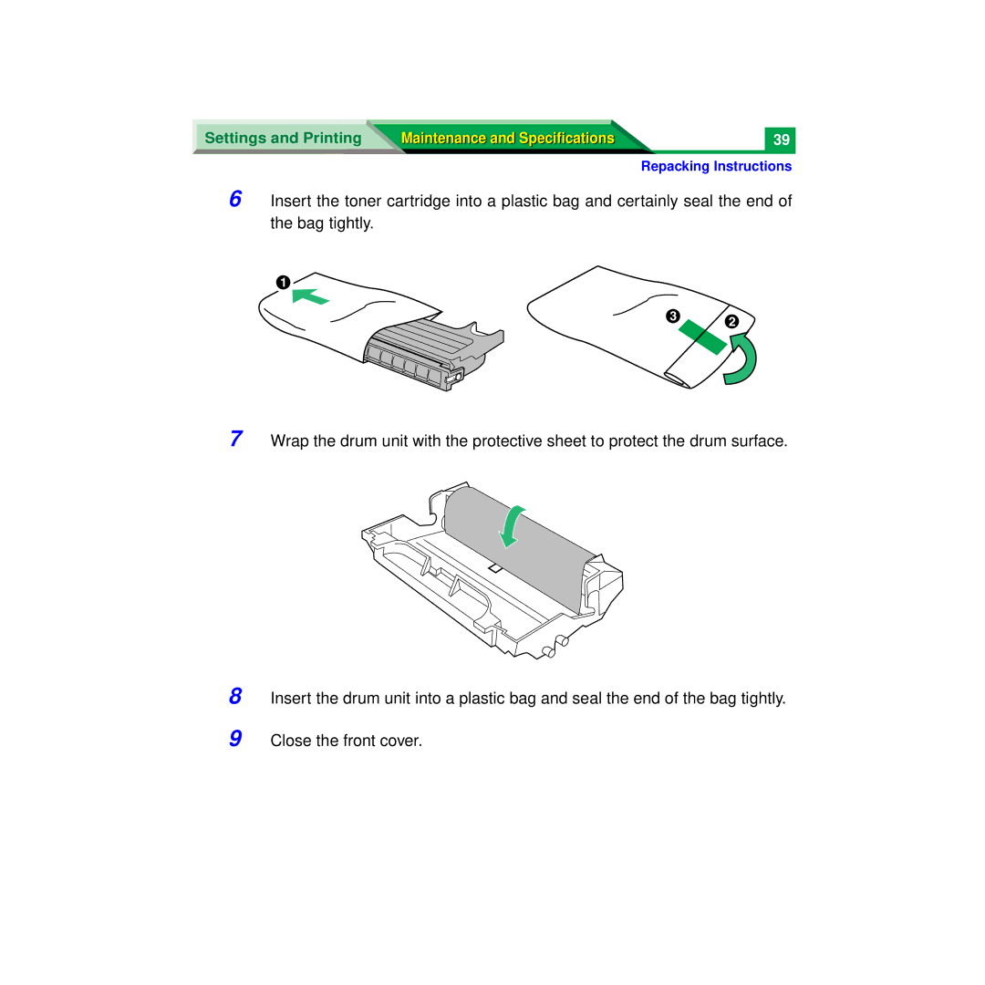 Panasonic XX-XXXX specifications Maintenance and Specifications 