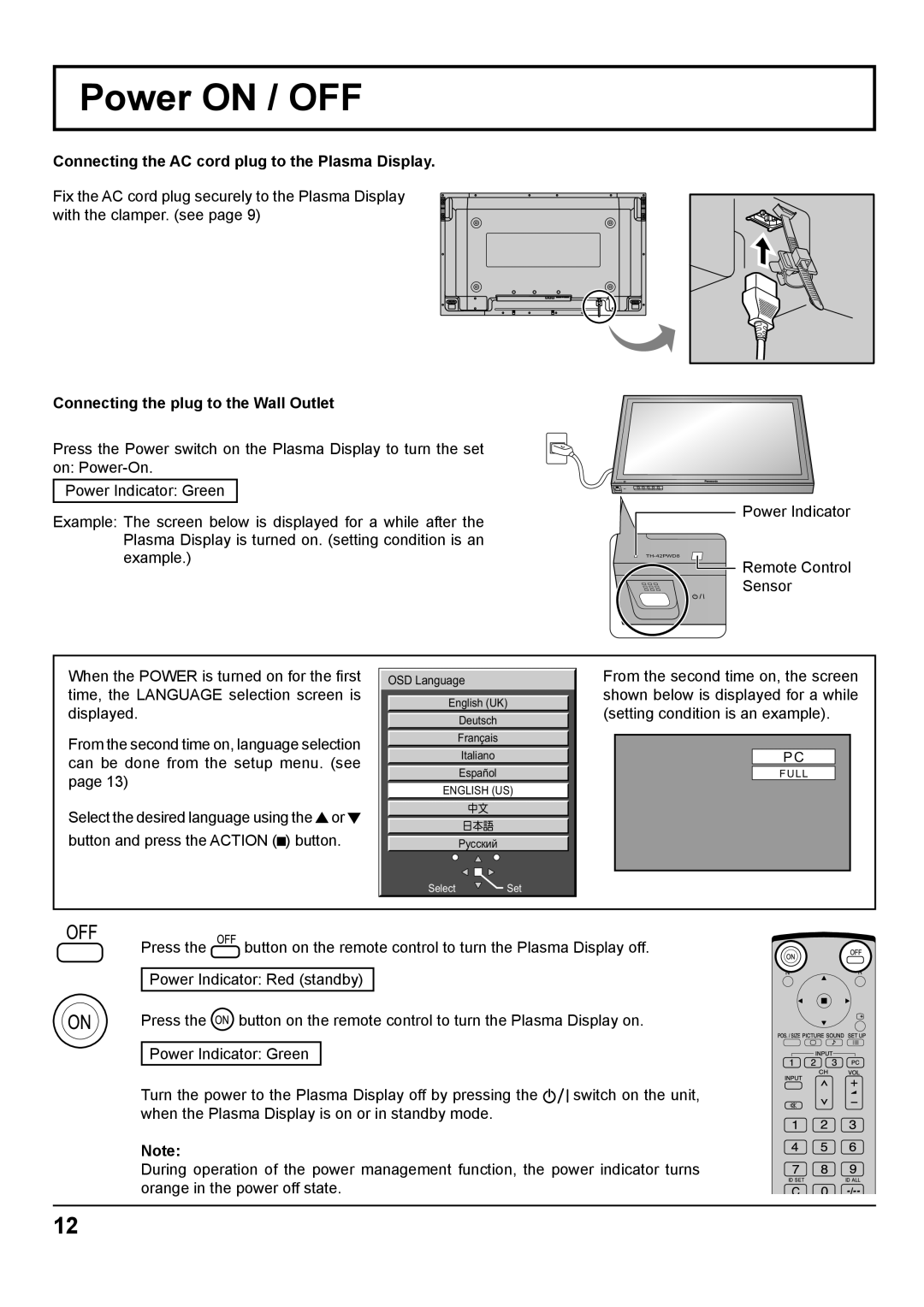 Panasonic TH-37PWD8GK, TH-37PWD8GS, TH-42PWD8GK, TH-42PWD8GS, TH-37PHD8GK, TH-37PHD8GS, TH-42PHD8GK, TH-42PHD8GS manual 