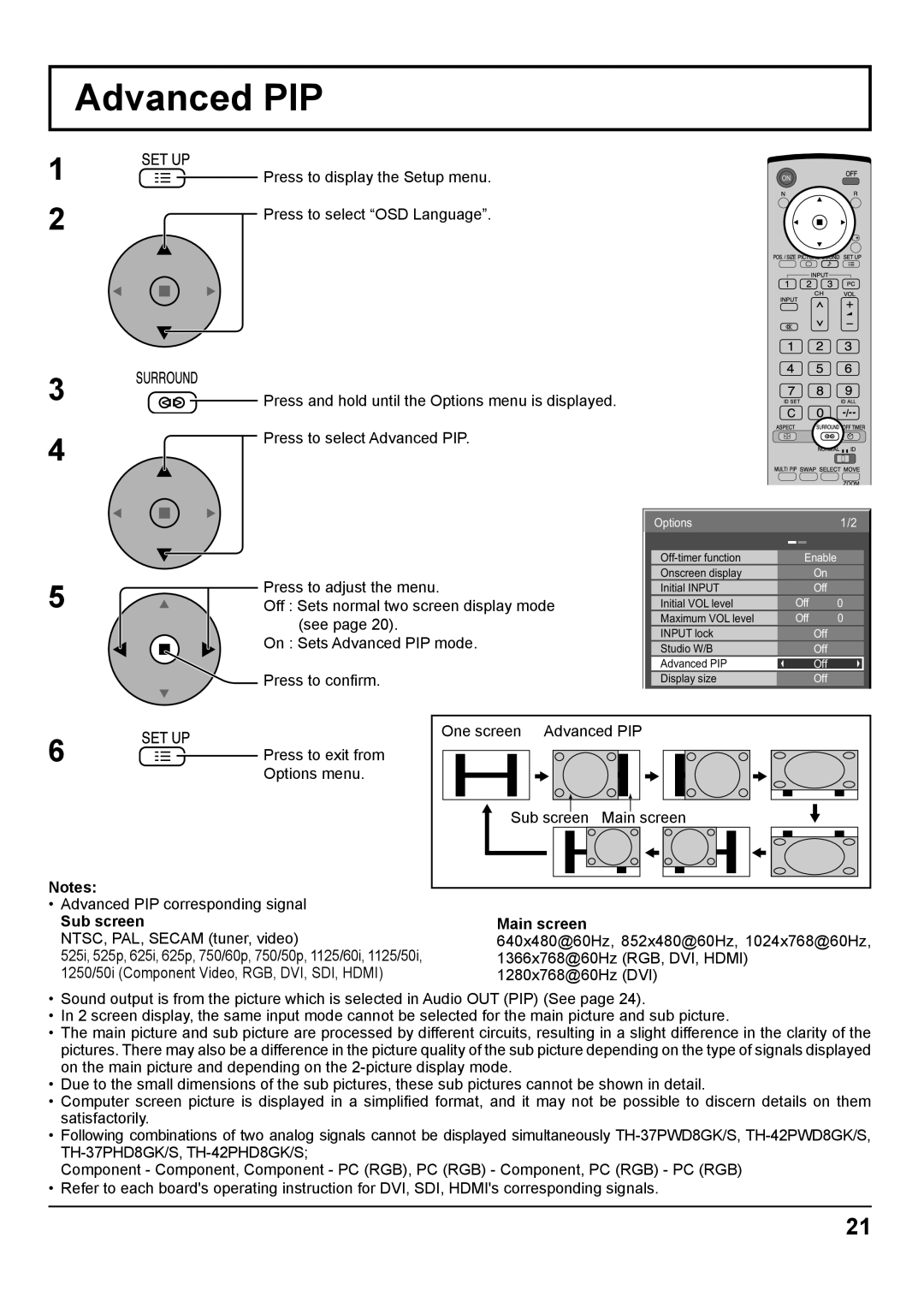 Panasonic TH-37PWD8GK, TH-37PWD8GS, TH-42PWD8GK, TH-42PWD8GS, TH-37PHD8GK, TH-37PHD8GS, TH-42PHD8GK, TH-42PHD8GS manual 