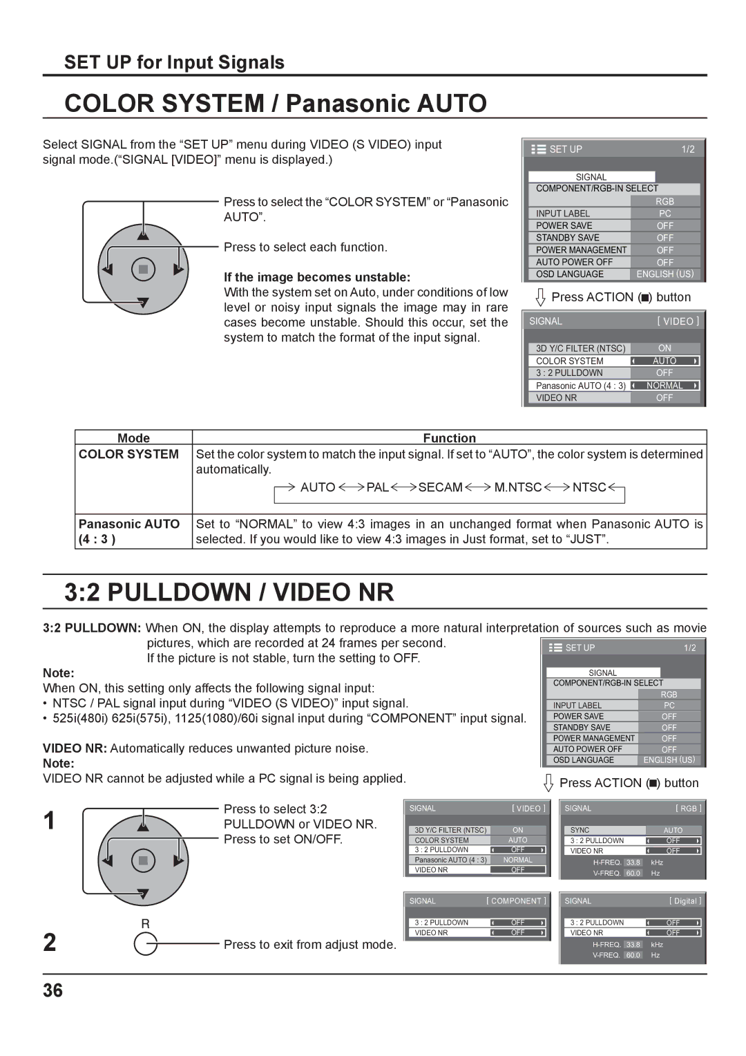 Panasonic TH-37PWD8GK, TH-37PWD8GS, TH-42PWD8GK, TH-42PWD8GS, TH-37PHD8GK, TH-37PHD8GS, TH-42PHD8GK, TH-42PHD8GS manual 