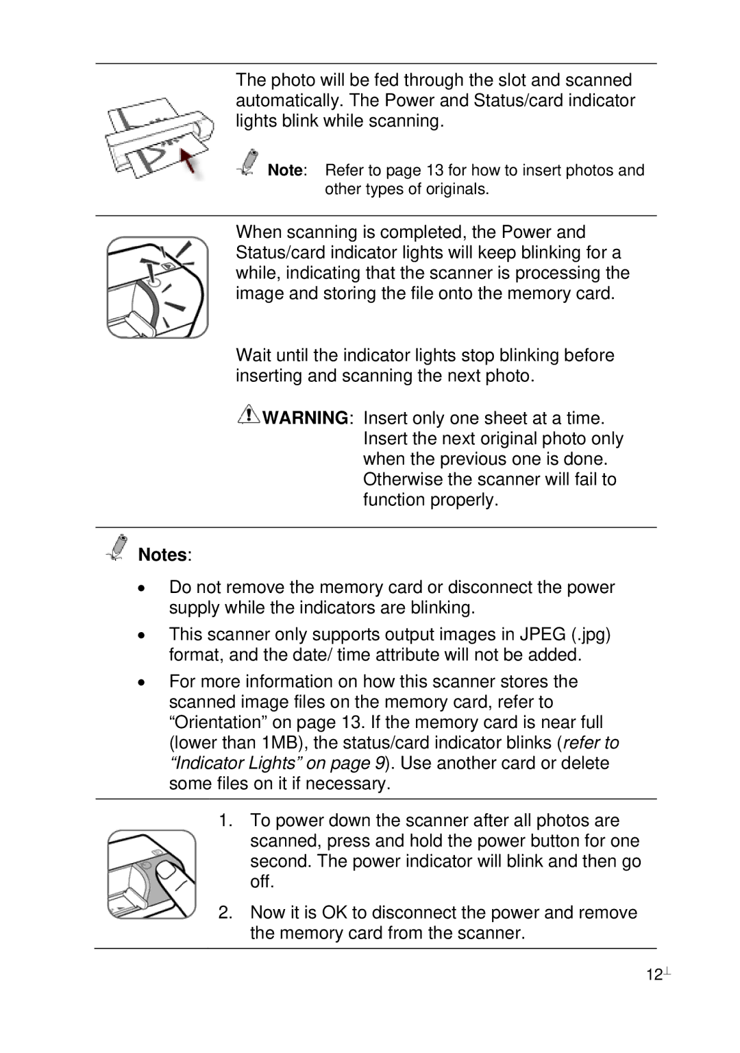 Pandigital PhotoLink Scanner manual 12 