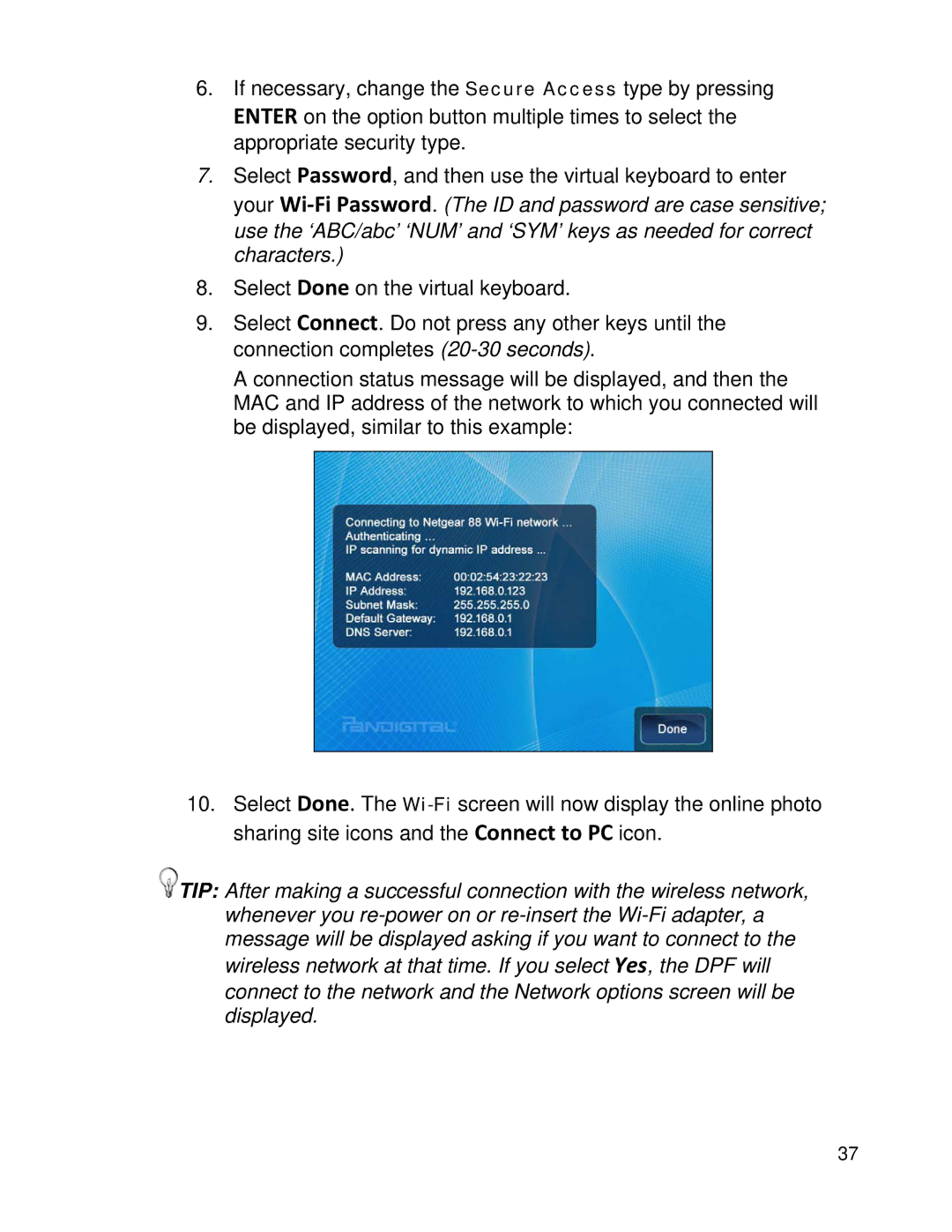 Pandigital PI8004W01 manual 