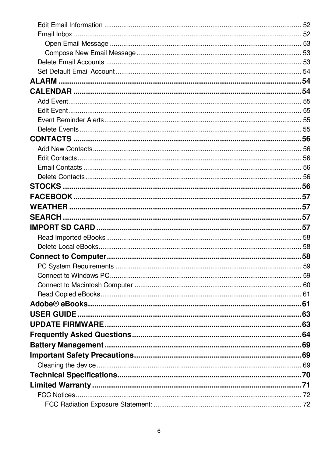 Pandigital R70F452 manual Alarm Calendar 