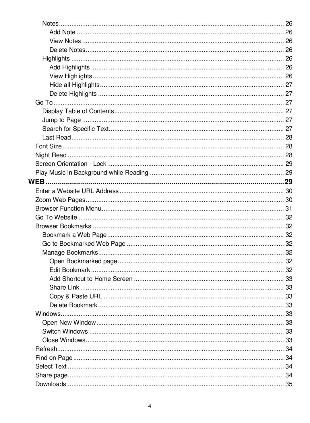 Pandigital R7T40WWHF1 manual Web 