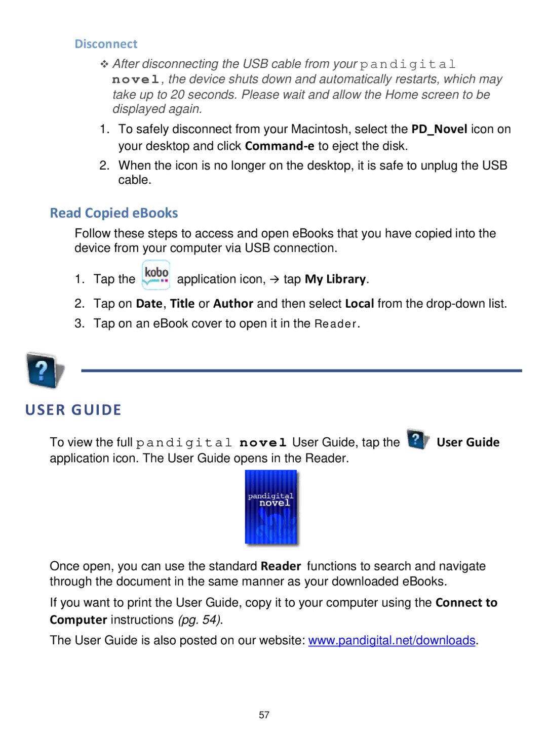 Pandigital R7T40WWHF1 manual User Guide, Read Copied eBooks 