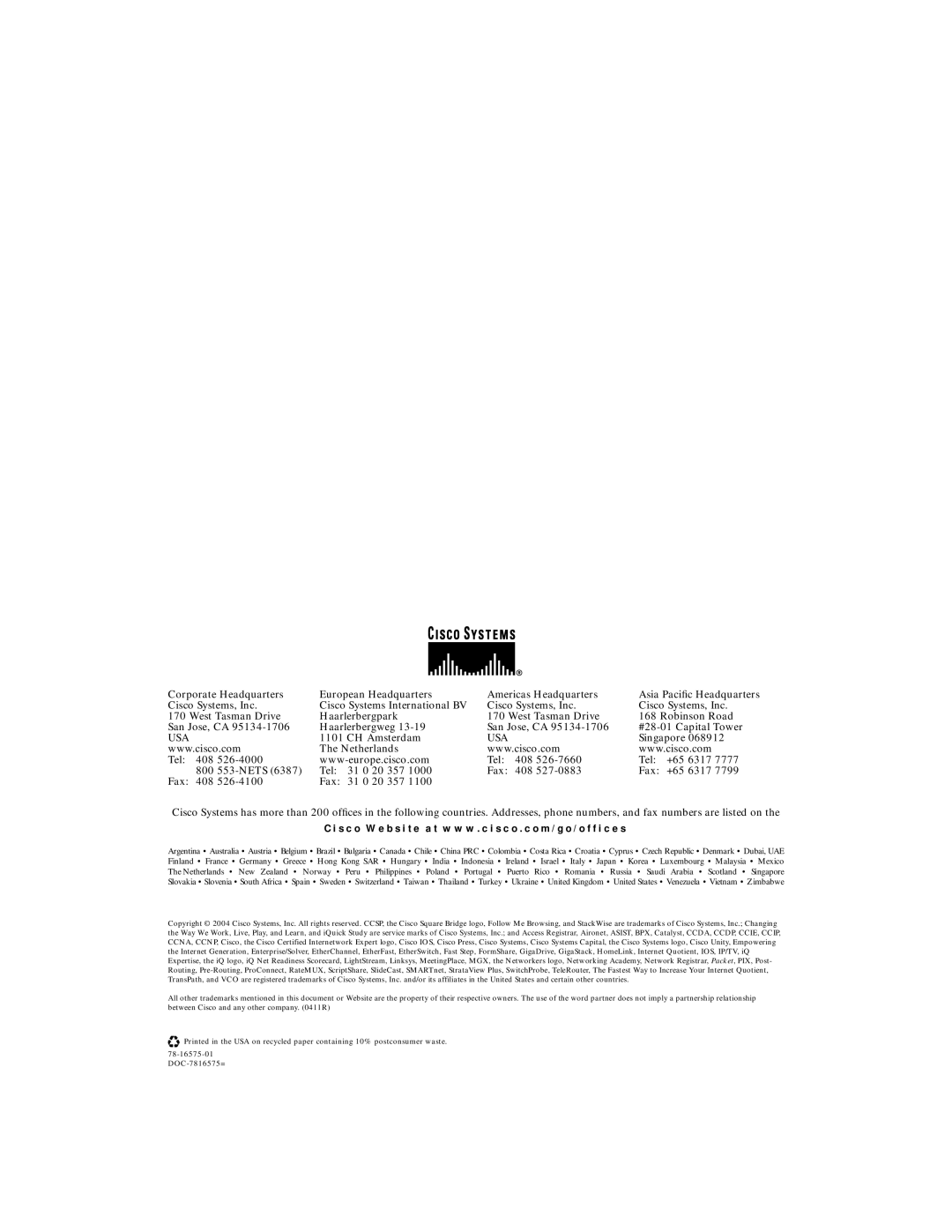 Panduit Catalyst 3550 warranty Usa 