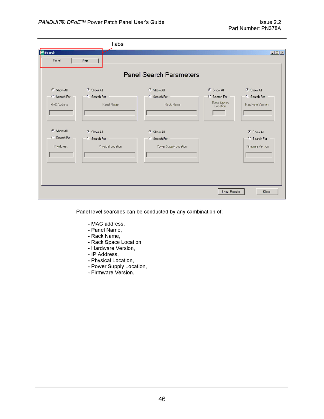 Panduit DPOE24S1XY, DPOE12U1XY, DPOE24U1XY manual Tabs 