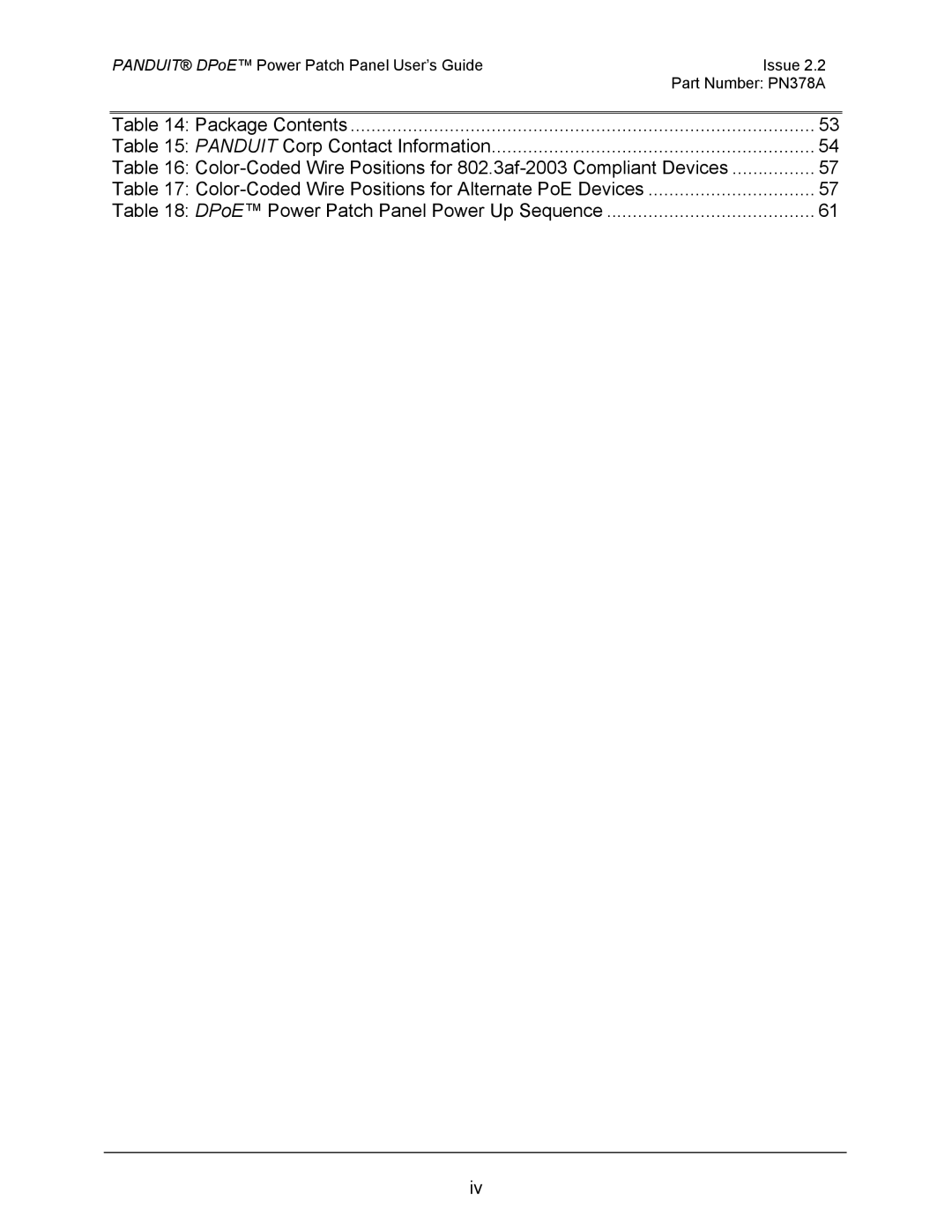 Panduit DPOE24S1XY, DPOE12U1XY, DPOE24U1XY manual Package Contents 