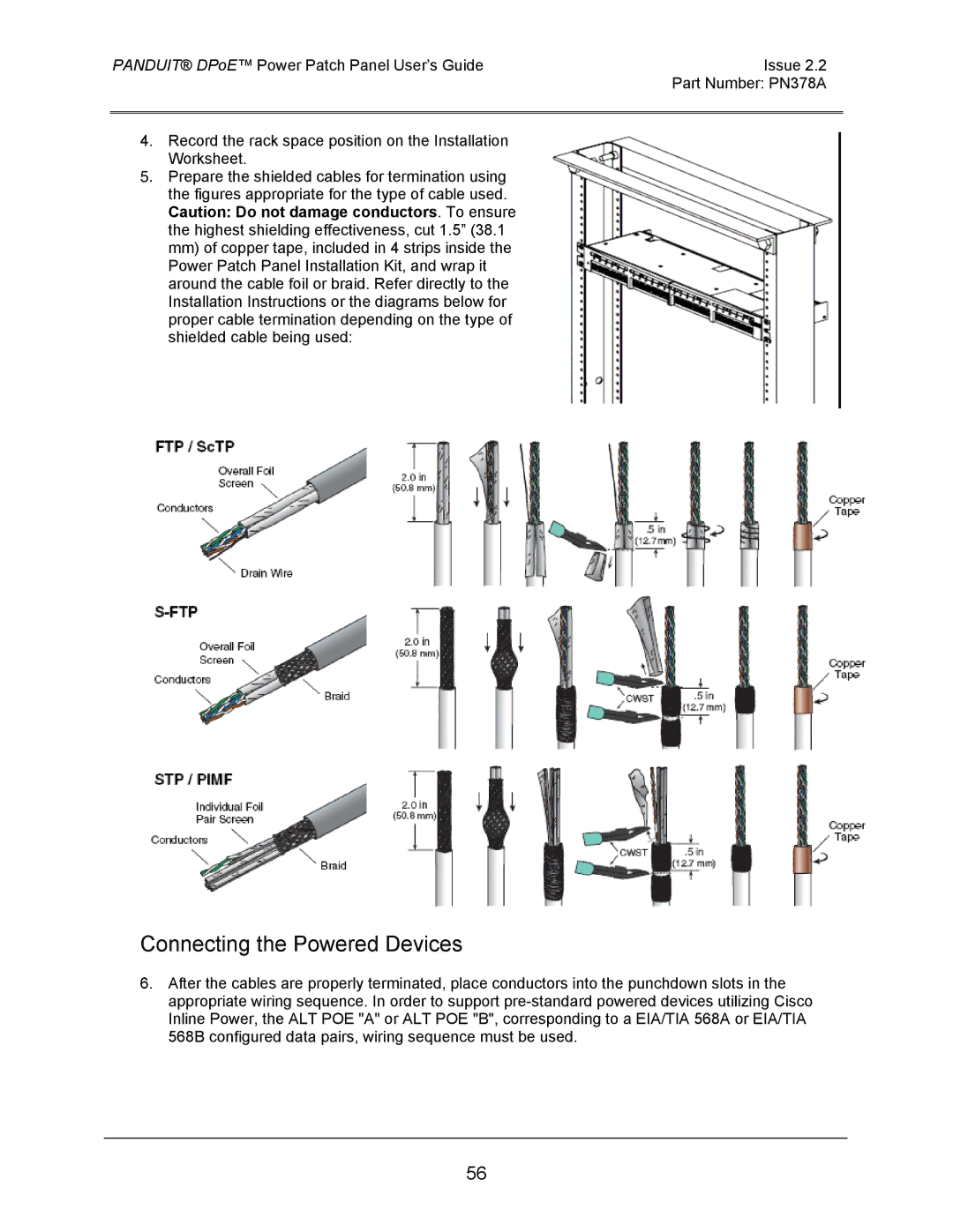 Panduit DPOE24U1XY, DPOE24S1XY, DPOE12U1XY manual Connecting the Powered Devices 