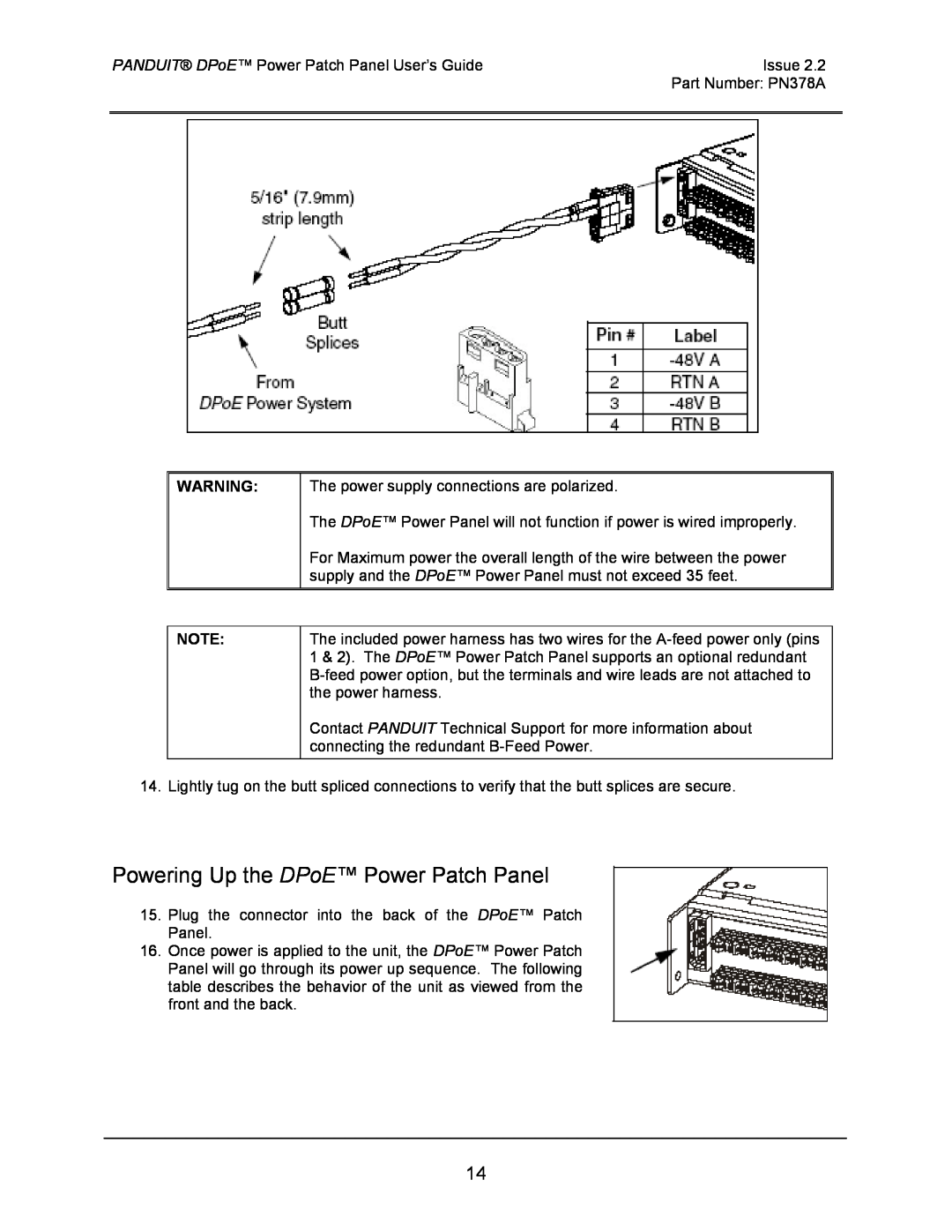 Panduit DPOE24U1XY, DPOE24S1XY, DPOE12U1XY manual Powering Up the DPoE Power Patch Panel 
