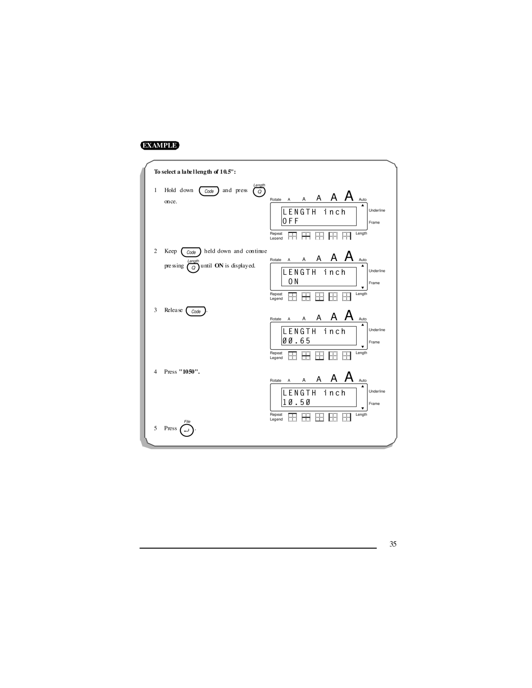 Panduit LS7 manual Length inch 