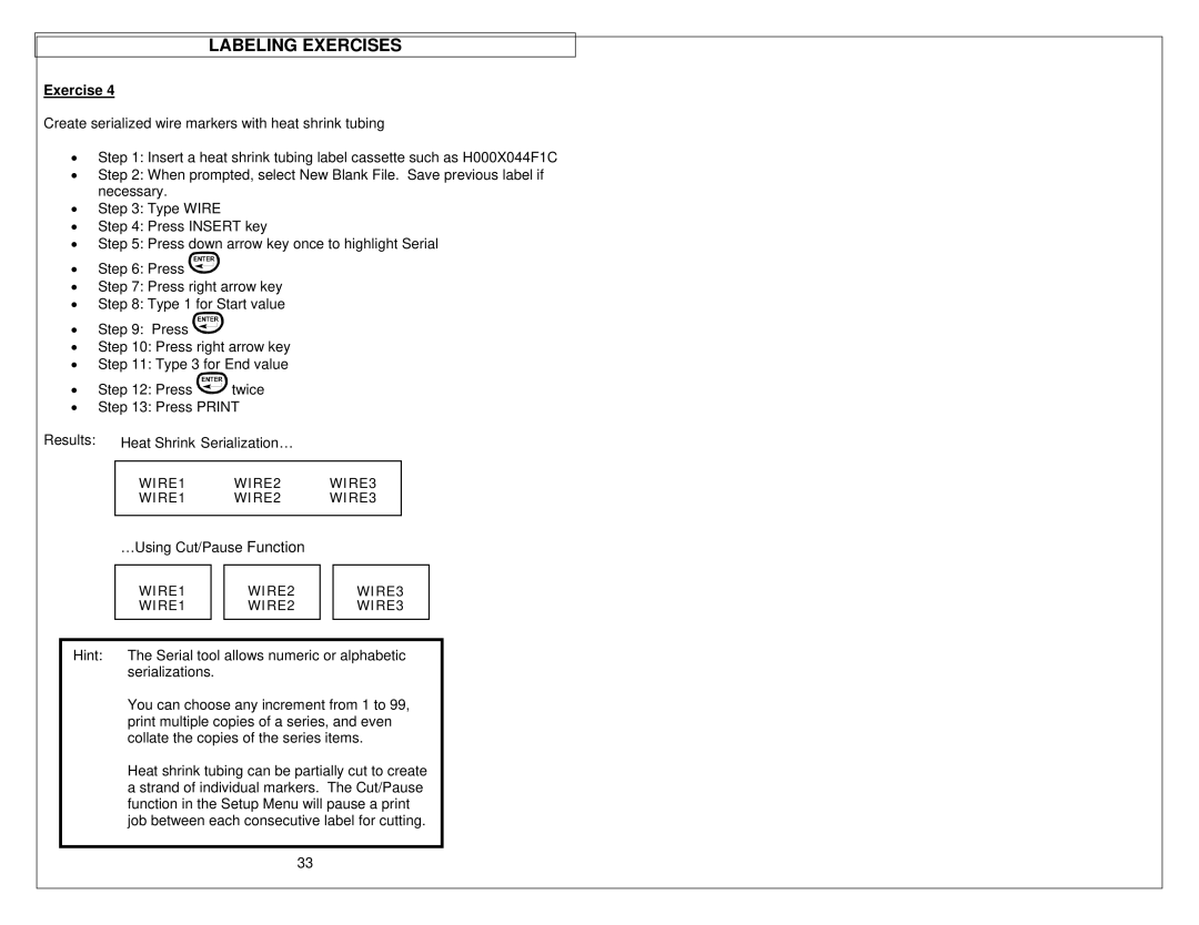 Panduit LS9 manual …Using Cut/Pause Function 