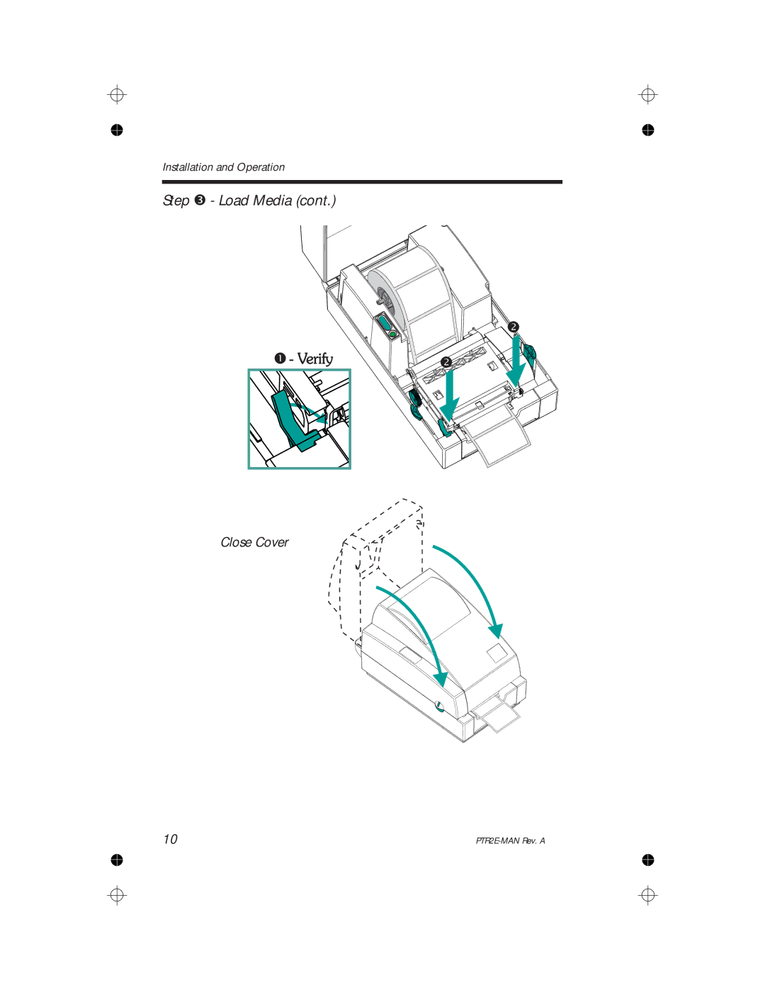 Panduit PTR2E user manual Close Cover 