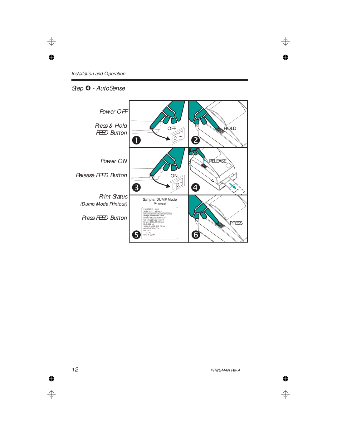 Panduit PTR2E user manual AutoSense, OFF Hold Release 