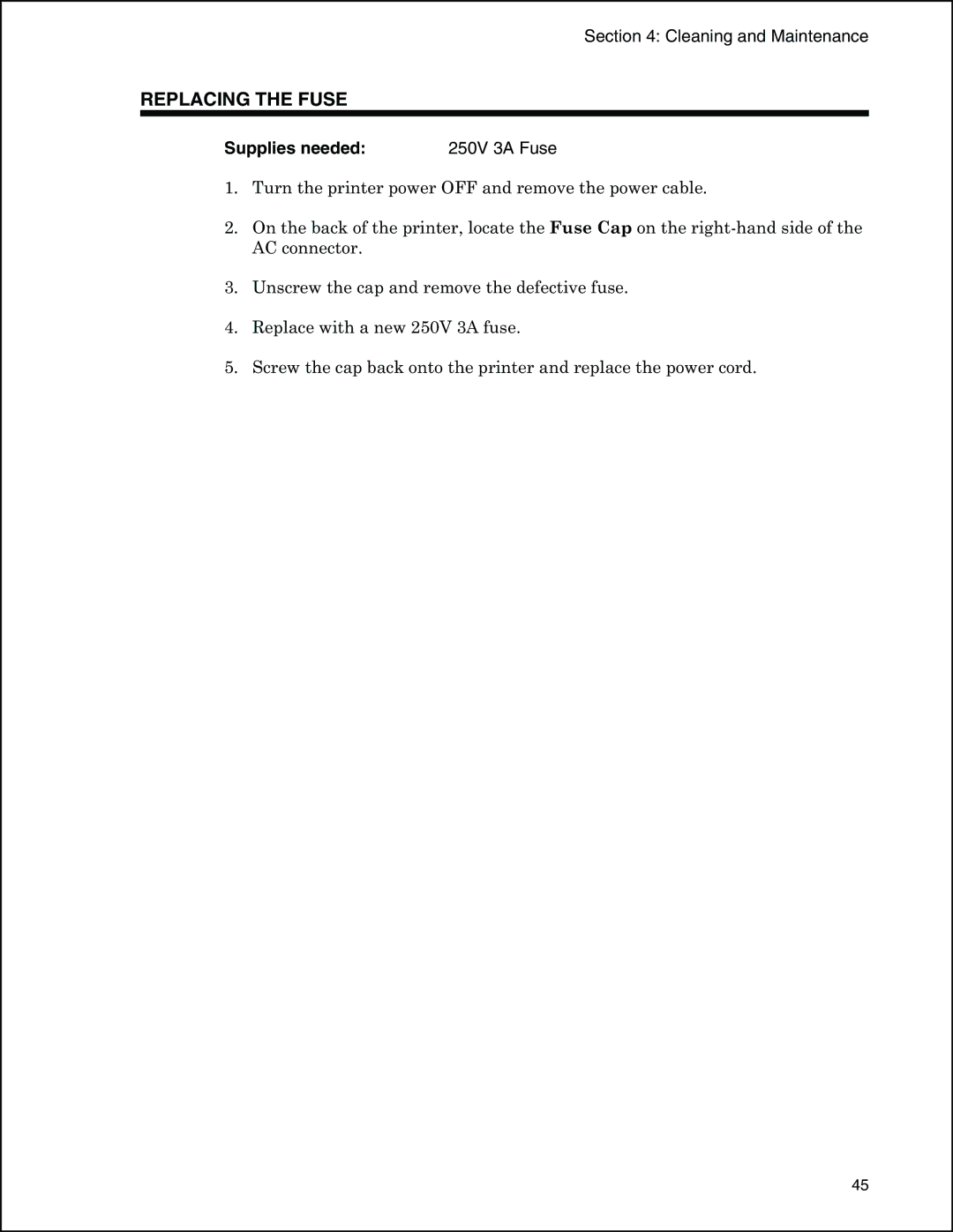 Panduit PTR3E manual Replacing the Fuse, Supplies needed 