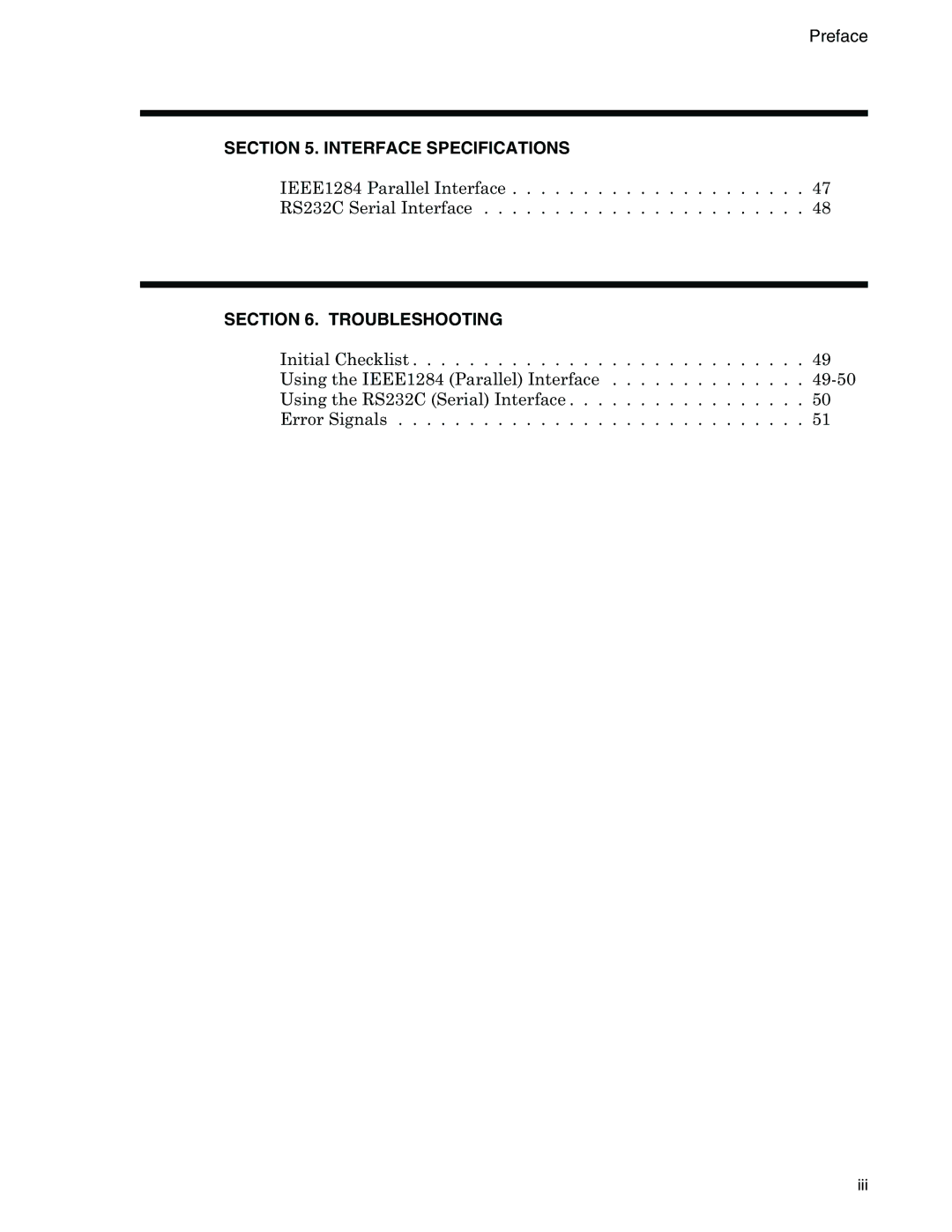 Panduit PTR3E manual IEEE1284 Parallel Interface RS232C Serial Interface 