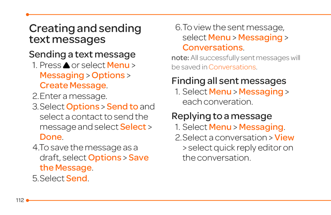 Pantech 4 manual Finding all sent messages, Select Menu Messaging each converation 