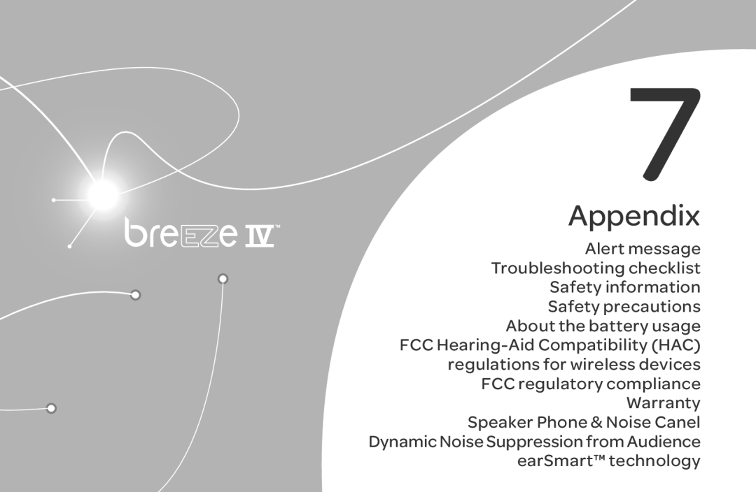 Pantech 4 manual Appendix 