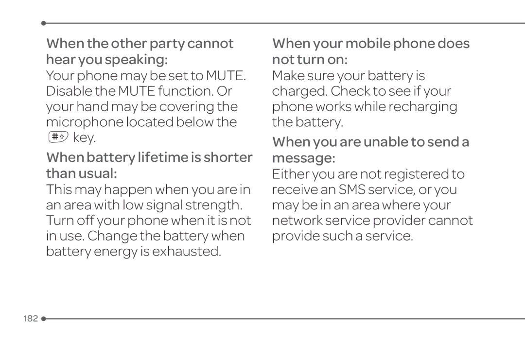 Pantech 4 manual When the other party cannot hear you speaking, # key 