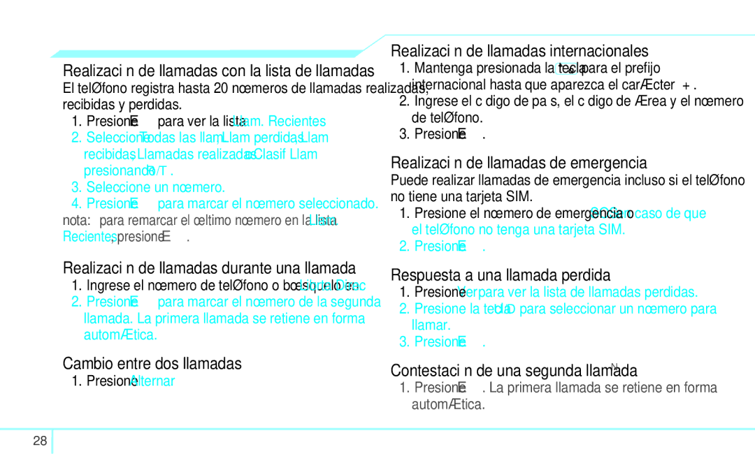 Pantech 4160292, 5U000249C0A Seleccione un número, Presione Alternar, Realización de llamadas con la lista de llamadas 