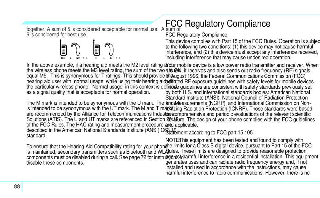 Pantech 4160292, 5U000249C0A manual FCC Regulatory Compliance, Statement according to FCC part 