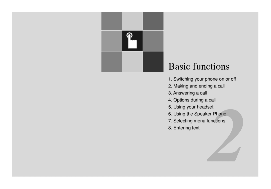 Pantech C150 manual Basic functions 