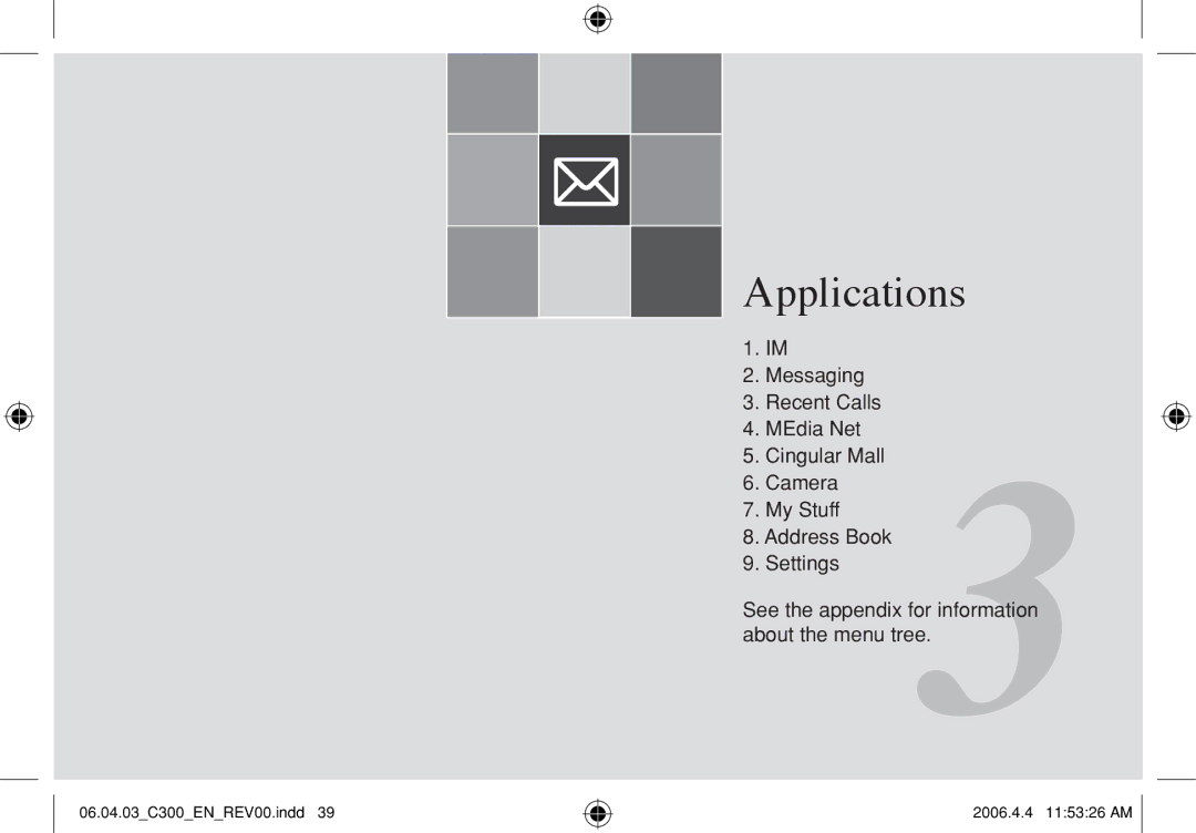 Pantech C300 manual Applications 