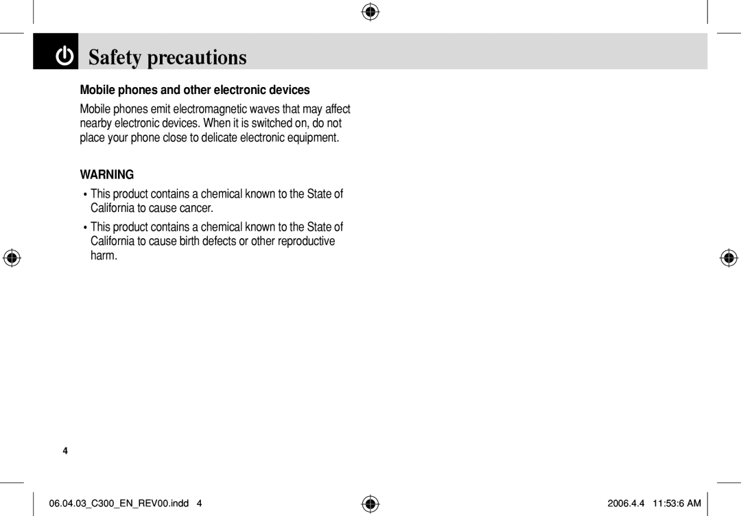 Pantech C300 manual Mobile phones and other electronic devices 