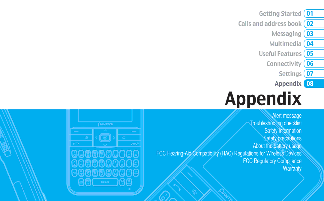 Pantech C530 manual Appendix 