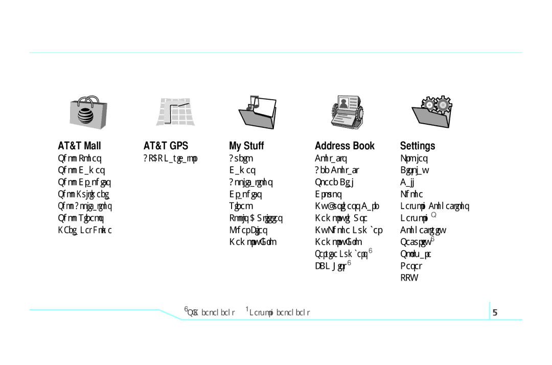 Pantech C610 manual AT&T Mall, My Stuff Address Book Settings 