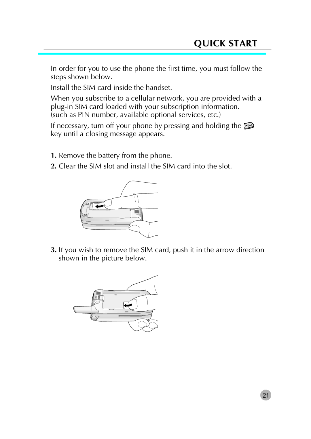 Pantech G670 manual Quick Start 