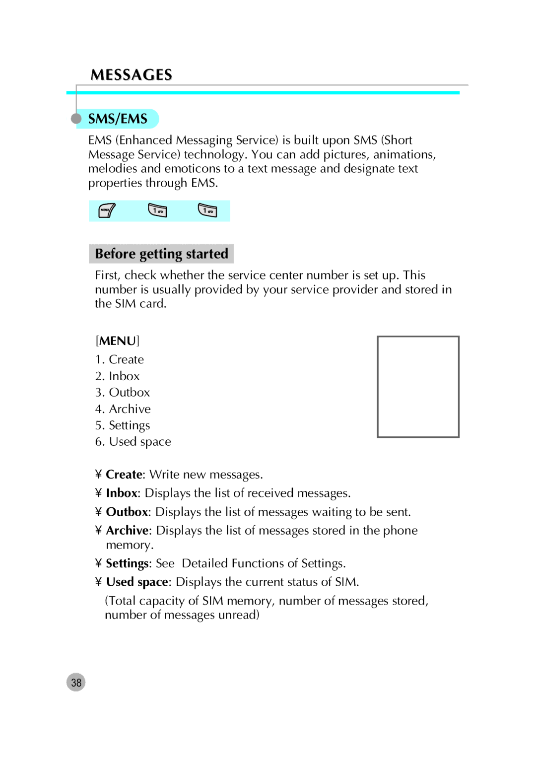 Pantech G670 manual Messages, Before getting started 