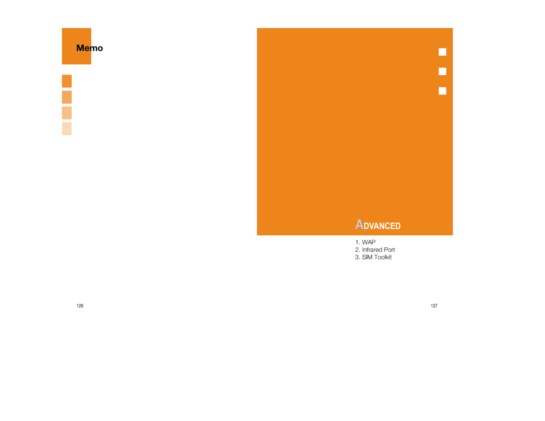 Pantech GB300 manual Memo, WAP Infrared Port SIM Toolkit 